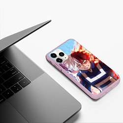 Чехол iPhone 11 Pro матовый My Hero Academia напрягся, цвет: 3D-розовый — фото 2