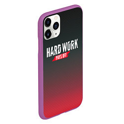 Чехол iPhone 11 Pro матовый Hard Work Pays Off: Red, цвет: 3D-фиолетовый — фото 2