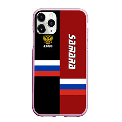 Чехол iPhone 11 Pro матовый Samara, Russia, цвет: 3D-розовый