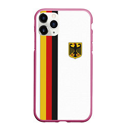 Чехол iPhone 11 Pro матовый I Love Germany, цвет: 3D-малиновый