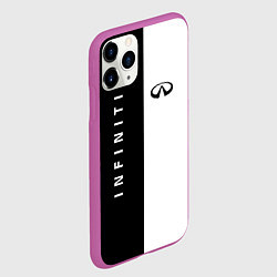 Чехол iPhone 11 Pro матовый Infiniti: Black & White, цвет: 3D-фиолетовый — фото 2