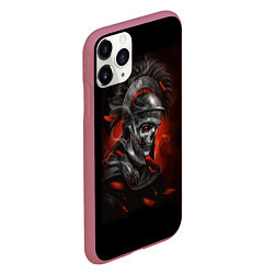 Чехол iPhone 11 Pro матовый Мертвый легионер, цвет: 3D-малиновый — фото 2