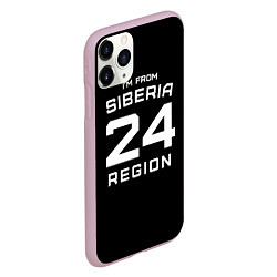 Чехол iPhone 11 Pro матовый Im from Siberia: 24 Region, цвет: 3D-розовый — фото 2