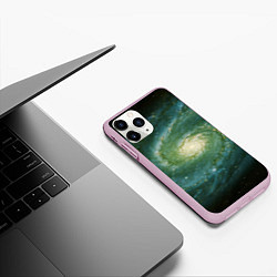 Чехол iPhone 11 Pro матовый Галактический мир, цвет: 3D-розовый — фото 2