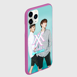 Чехол iPhone 11 Pro матовый Shownu & Kihyun, цвет: 3D-фиолетовый — фото 2