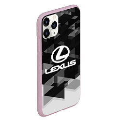 Чехол iPhone 11 Pro матовый Lexus sport geometry, цвет: 3D-розовый — фото 2