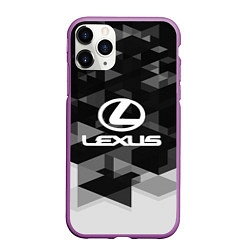 Чехол iPhone 11 Pro матовый Lexus sport geometry, цвет: 3D-фиолетовый