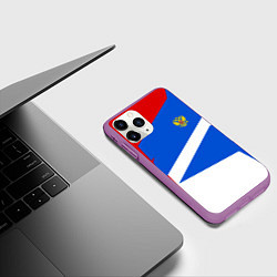 Чехол iPhone 11 Pro матовый Russia: Light Sport, цвет: 3D-фиолетовый — фото 2