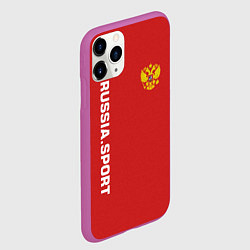 Чехол iPhone 11 Pro матовый Russia Sport, цвет: 3D-фиолетовый — фото 2