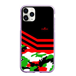 Чехол iPhone 11 Pro матовый CS:GO Red Camo