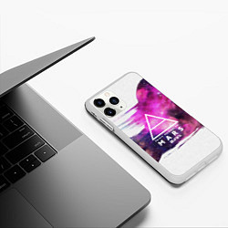 Чехол iPhone 11 Pro матовый 30 STM: Space Wave, цвет: 3D-белый — фото 2