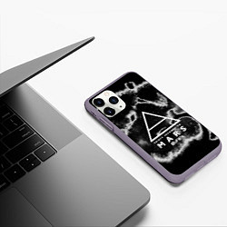 Чехол iPhone 11 Pro матовый 30 STM: Dark Wave, цвет: 3D-серый — фото 2