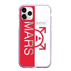 Чехол iPhone 11 Pro матовый 30 seconds to Mars - emblem