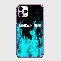 Чехол iPhone 11 Pro матовый R6S: Turquoise Flame
