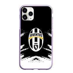 Чехол iPhone 11 Pro матовый FC Juventus, цвет: 3D-светло-сиреневый