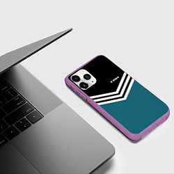 Чехол iPhone 11 Pro матовый Firm 90s: Arrows Style, цвет: 3D-фиолетовый — фото 2