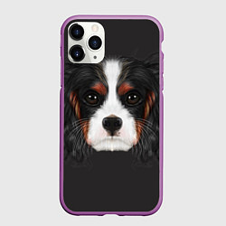 Чехол iPhone 11 Pro матовый Cavalier King Charles, цвет: 3D-фиолетовый