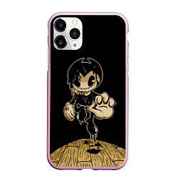 Чехол iPhone 11 Pro матовый Bendy and the ink machine, цвет: 3D-розовый