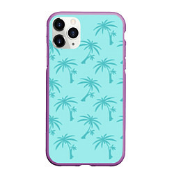 Чехол iPhone 11 Pro матовый GTA VC: Blue Palms, цвет: 3D-фиолетовый