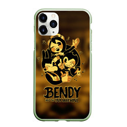 Чехол iPhone 11 Pro матовый Bendy and the ink machine, цвет: 3D-салатовый