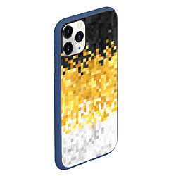 Чехол iPhone 11 Pro матовый Имперский флаг пикселами, цвет: 3D-тёмно-синий — фото 2