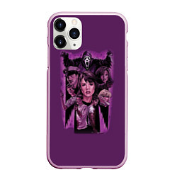Чехол iPhone 11 Pro матовый Крик: ужасы, цвет: 3D-розовый