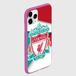 Чехол iPhone 11 Pro матовый FC Liverpool, цвет: 3D-фиолетовый — фото 2