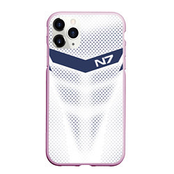 Чехол iPhone 11 Pro матовый N7: White Armor, цвет: 3D-розовый