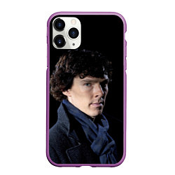 Чехол iPhone 11 Pro матовый Sherlock, цвет: 3D-фиолетовый