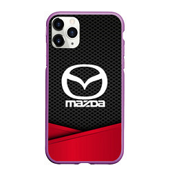 Чехол iPhone 11 Pro матовый Mazda: Grey Carbon