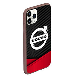 Чехол iPhone 11 Pro матовый Volvo: Grey Carbon, цвет: 3D-коричневый — фото 2