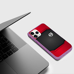 Чехол iPhone 11 Pro матовый Volvo: Metal Sport, цвет: 3D-фиолетовый — фото 2