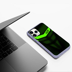 Чехол iPhone 11 Pro матовый N7: Green Armor, цвет: 3D-светло-сиреневый — фото 2