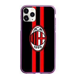 Чехол iPhone 11 Pro матовый AC Milan 1899, цвет: 3D-фиолетовый