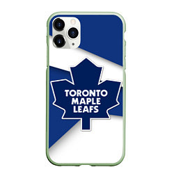 Чехол iPhone 11 Pro матовый Toronto Maple Leafs, цвет: 3D-салатовый