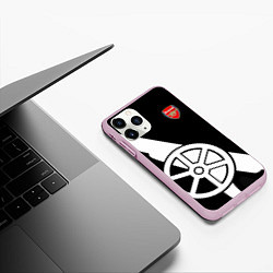 Чехол iPhone 11 Pro матовый FC Arsenal: Exclusive, цвет: 3D-розовый — фото 2