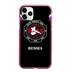 Чехол iPhone 11 Pro матовый MMA Russia, цвет: 3D-малиновый