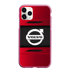 Чехол iPhone 11 Pro матовый Volvo Sport, цвет: 3D-малиновый