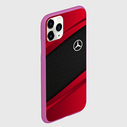 Чехол iPhone 11 Pro матовый Mercedes Benz: Red Sport, цвет: 3D-фиолетовый — фото 2