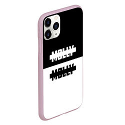 Чехол iPhone 11 Pro матовый Molly: Black & White, цвет: 3D-розовый — фото 2