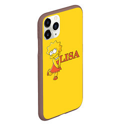 Чехол iPhone 11 Pro матовый Lisa Simpson, цвет: 3D-коричневый — фото 2