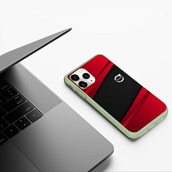Чехол iPhone 11 Pro матовый Volvo: Red Sport, цвет: 3D-салатовый — фото 2