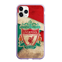 Чехол iPhone 11 Pro матовый FC Liverpool: Old Style, цвет: 3D-светло-сиреневый