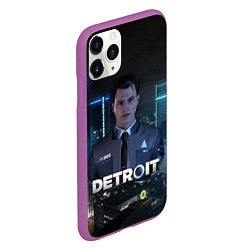 Чехол iPhone 11 Pro матовый Detroit: Connor, цвет: 3D-фиолетовый — фото 2