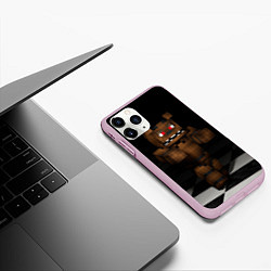 Чехол iPhone 11 Pro матовый Minecraft: Freddy FNAF, цвет: 3D-розовый — фото 2