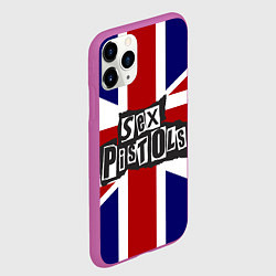 Чехол iPhone 11 Pro матовый Sex Pistols UK, цвет: 3D-фиолетовый — фото 2