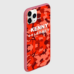 Чехол iPhone 11 Pro матовый Kenny: Obladaet Camo, цвет: 3D-малиновый — фото 2
