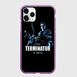 Чехол iPhone 11 Pro матовый Terminator: Is alive, цвет: 3D-фиолетовый