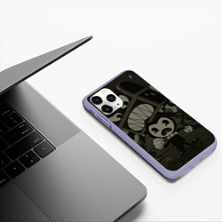 Чехол iPhone 11 Pro матовый Bendy Devil, цвет: 3D-светло-сиреневый — фото 2