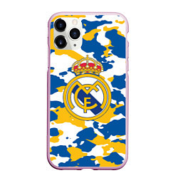 Чехол iPhone 11 Pro матовый Real Madrid: Camo, цвет: 3D-розовый